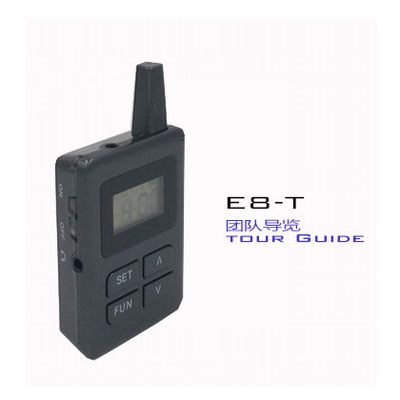 E8 oreille - guide accrochant d'audio de voyage de noir de système de guide touristique de Bluetooth